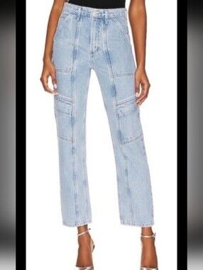 NWT Agolde Cooper Cargo Jeans Rank Light Wash Size 29